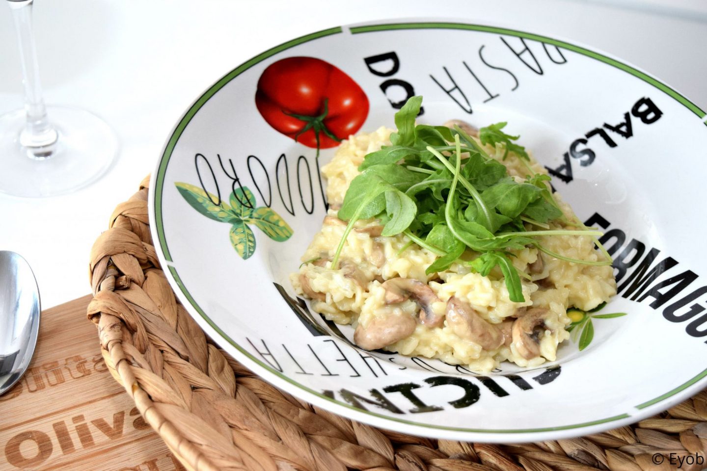 Romige risotto met champignons en knoflook