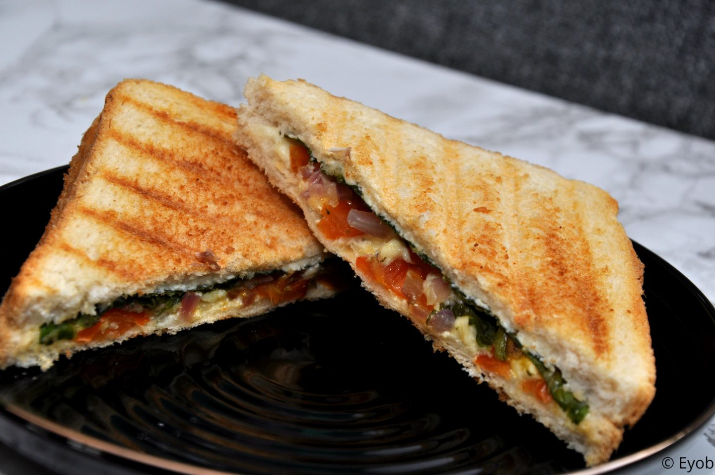 Tosti met spinazie